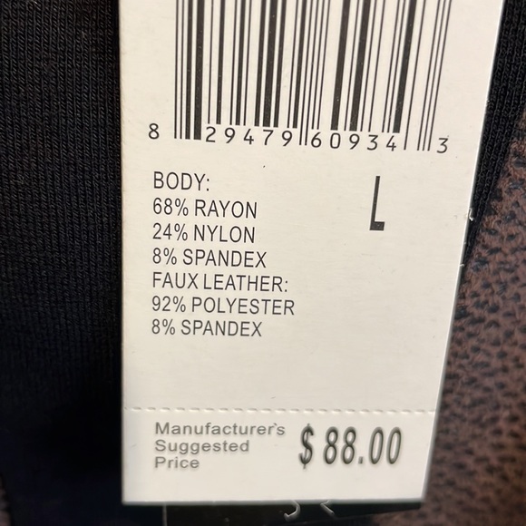 NWT Premise Dresses Faux Leather Upper Sleeveless Dress Size Large - Picture 2 of 7